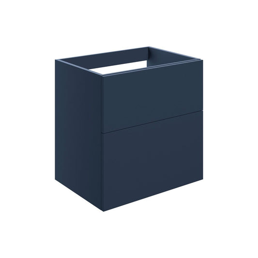 Henshall 590mm Wall Hung 2 Drawer Basin Unit (No Top) - Matt Deep Blue