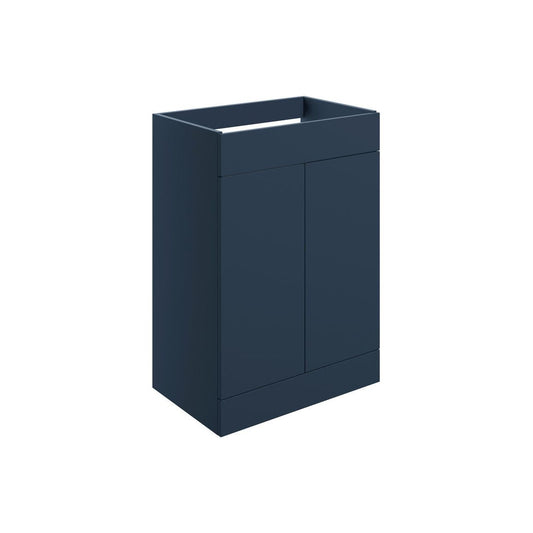 Henshall 590mm Floor Standing 2 Door Basin Unit (No Top) - Matt Deep Blue