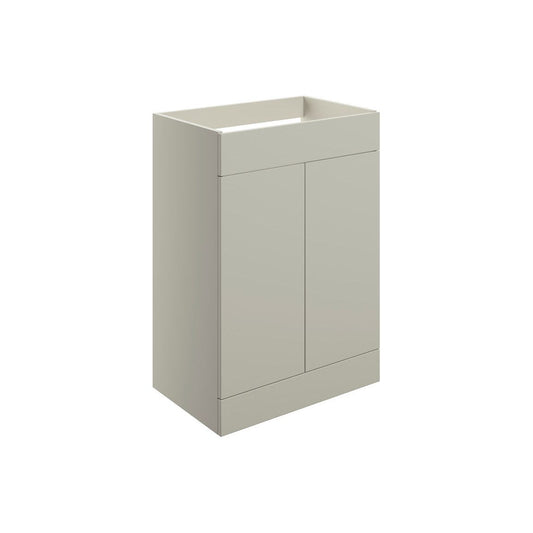 Henshall 590mm Floor Standing 2 Door Basin Unit (No Top) - Matt Latte