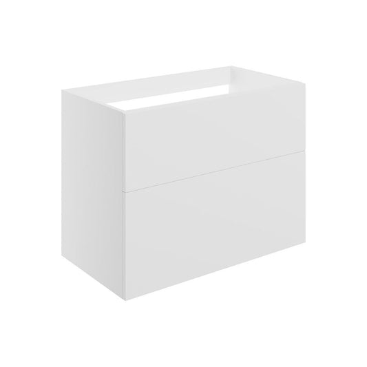 Henshall 790mm Wall Hung 2 Drawer Basin Unit (No Top) - Matt White