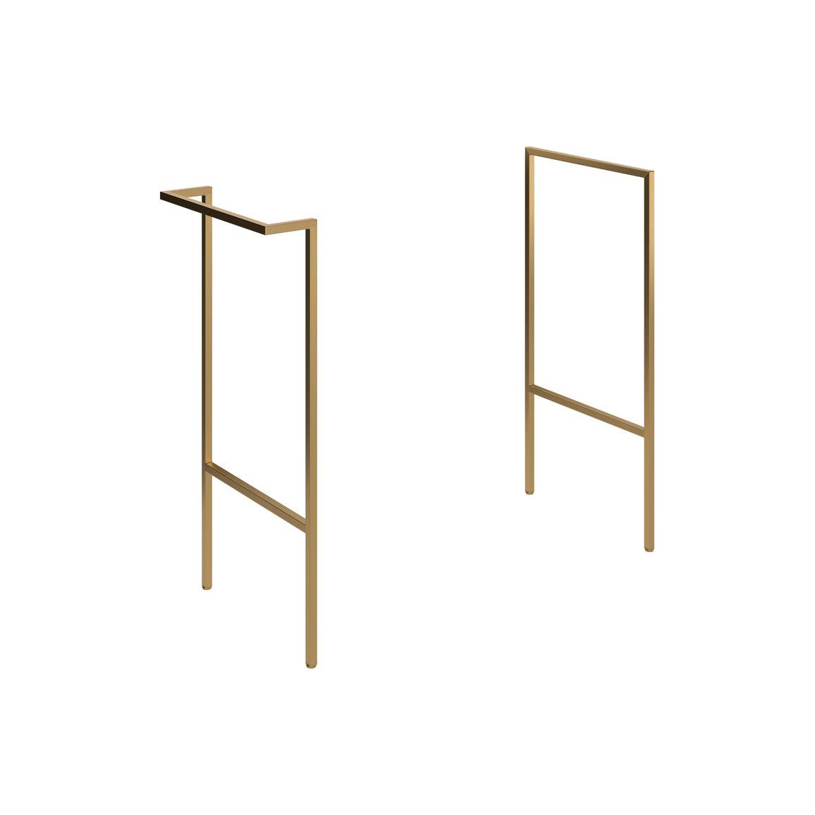 Henshall Optional Frame with Integrated Towel Rail - Brushed Brass