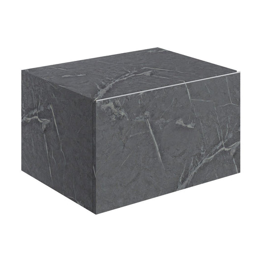 Ayda 600mm Wall Hung Storage Drawer - Grey Marble