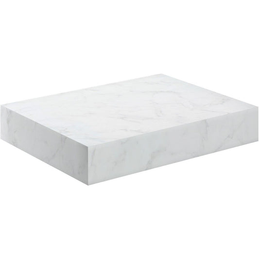 Ayda 600mm Wall Hung Basin Shelf - White Marble