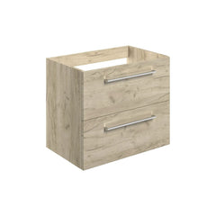 Lottie 590mm Wall Hung 2 Drawer Basin Unit (No Top) - Oak