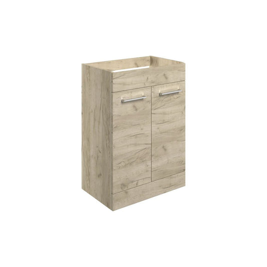 Lottie 590mm Floor Standing 2 Door Basin Unit (No Top) - Oak