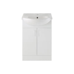 Whitby 560mm Basin Unit & Basin - White Gloss