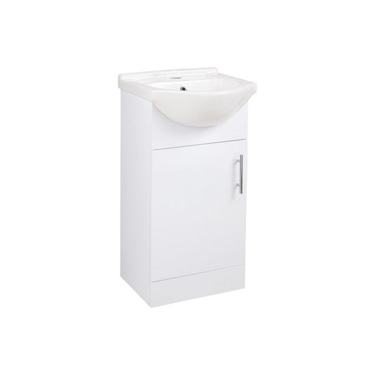 Whitby 450mm Basin Unit & Basin - White Gloss