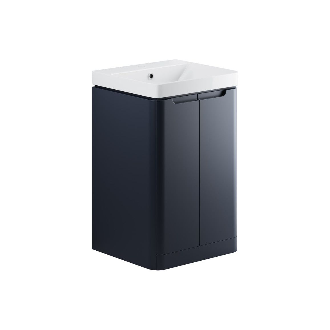 Varley 500mm 2 Door Floor Standing Cloakroom Basin Unit - Matt Indigo