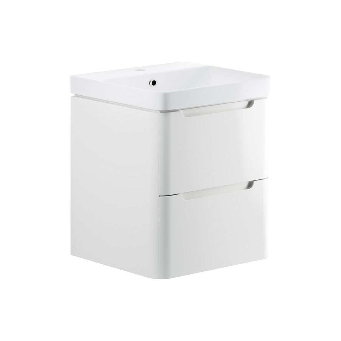 Varley 600mm 2 Drawer Wall Hung Basin Unit - White Gloss