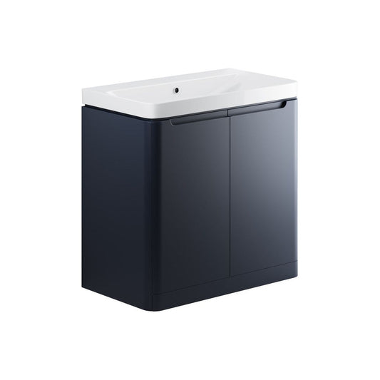 Varley 800mm 2 Door Floor Standing Basin Unit - Matt Indigo