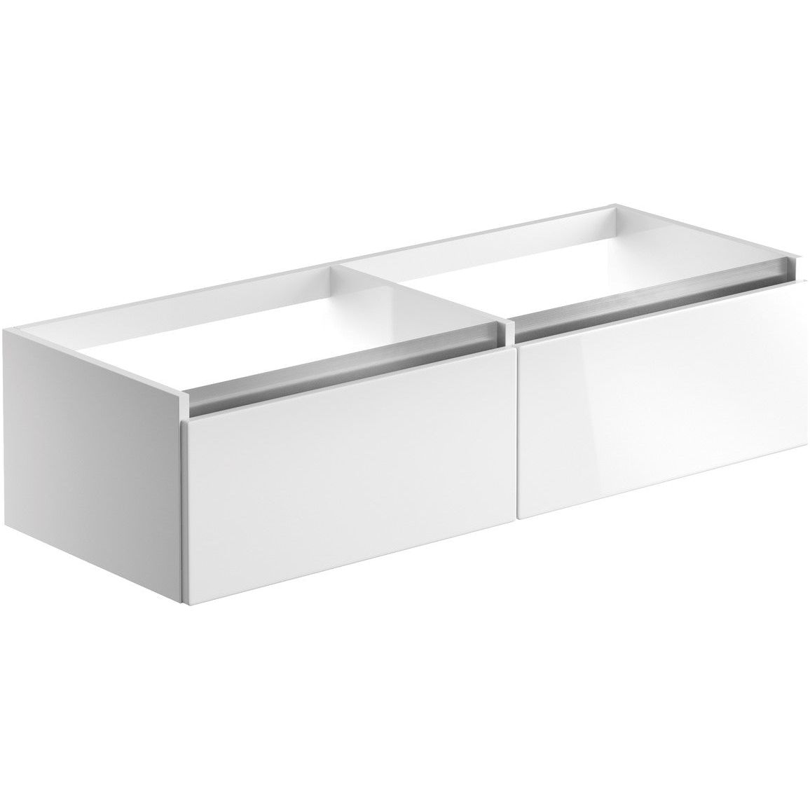 Mondrich 1200mm Wall Hung Basin Unit Run (No Top) - White Gloss