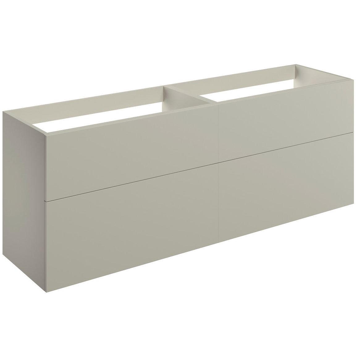 Henshall 1180mm Wall Hung 4 Drawer Basin Unit (No Top) - Matt Latte