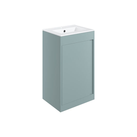 Danbury 510mm Floor Standing Unit Inc. Basin - Matt Sea Green