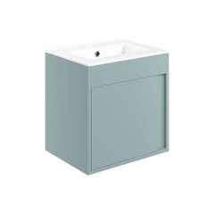 Danbury 510mm Wall Hung Unit Inc. Basin - Matt Sea Green