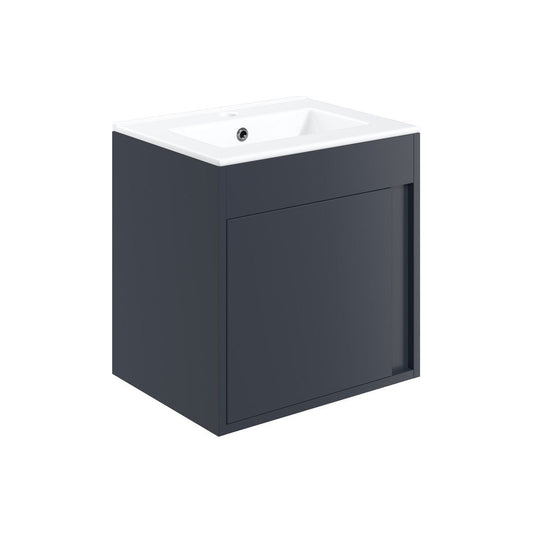 Danbury 510mm Wall Hung Unit Inc. Basin - Matt Indigo Blue