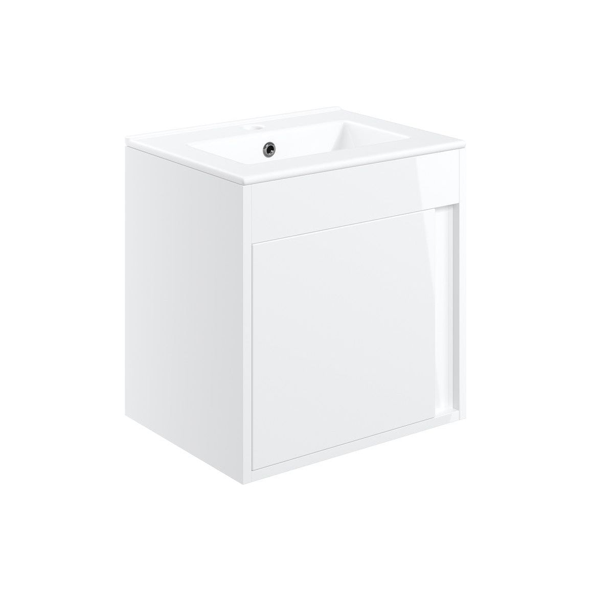 Danbury 510mm Wall Hung Unit Inc. Basin - White Gloss