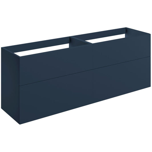 Henshall 1180mm Wall Hung 4 Drawer Basin Unit (No Top) - Matt Deep Blue