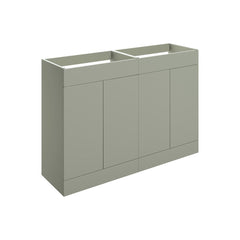 Henshall 1180mm Floor Standing 4 Door Basin Unit (No Top) - Matt Olive Green