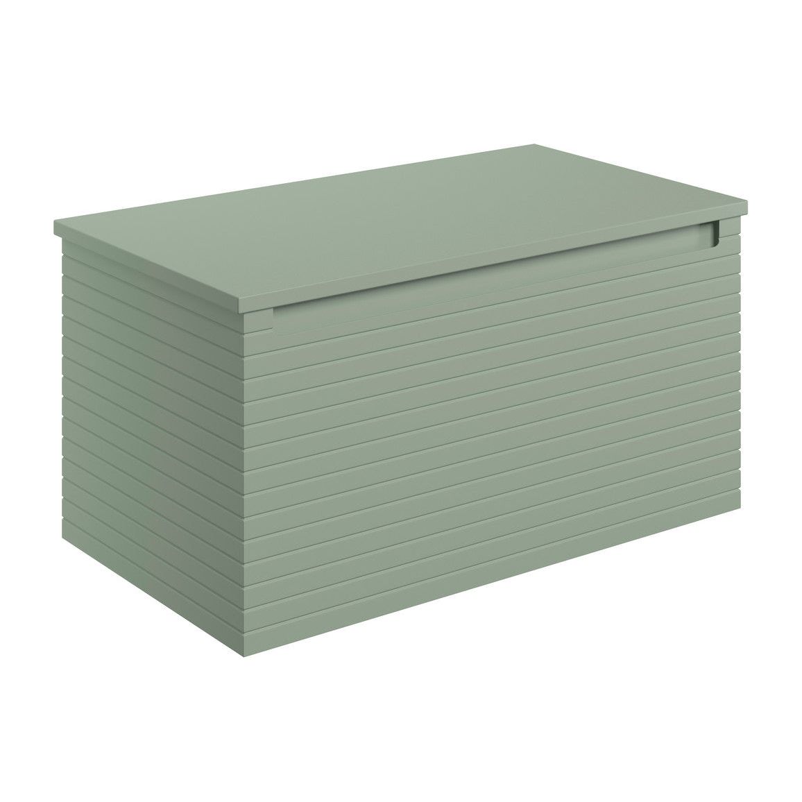 Basset 800mm Wall Hung 1 Drawer Basin Unit & Worktop - Matt Willow Green