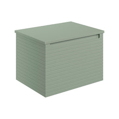 Basset 600mm Wall Hung 1 Drawer Basin Unit & Worktop - Matt Willow Green