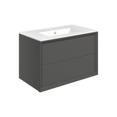 Brimsley 815mm Wall Hung 2 Drawer Basin Unit & Basin - Matt Clay