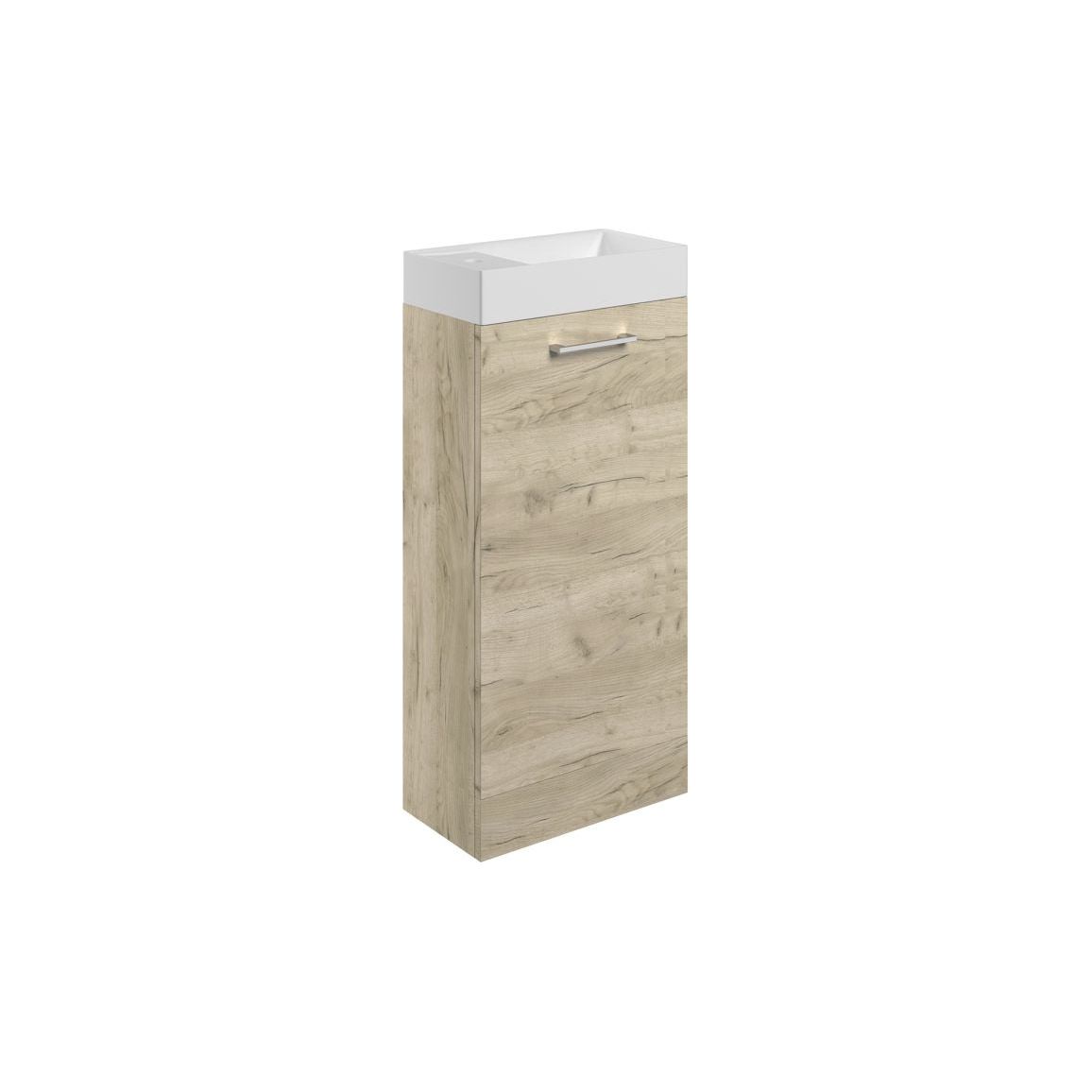 Lottie 410mm Floor Standing 1 Door Basin Unit & Basin - Oak