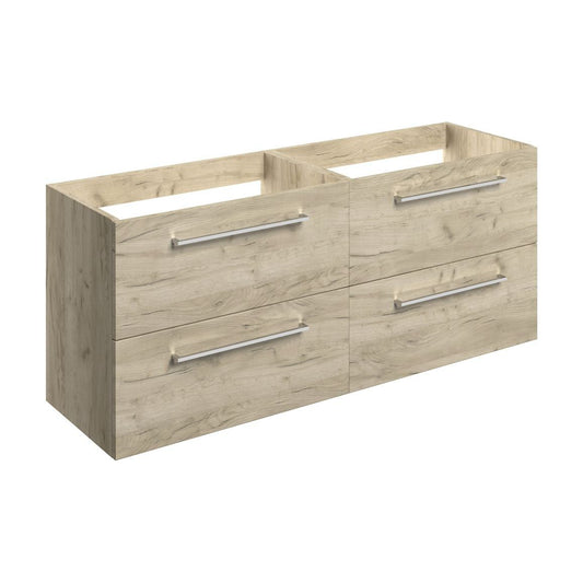 Lottie 1180mm Wall Hung 2 Drawer Basin Unit Run (No Top) - Oak