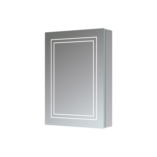 Noir 500mm 1 Door Front-Lit LED Mirror Cabinet