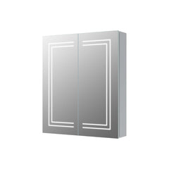 Noir 600mm 2 Door Front-Lit LED Mirror Cabinet