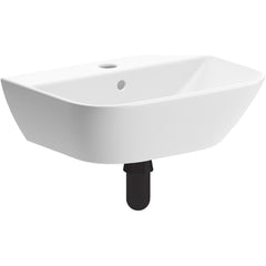 Series 6 450x320mm 1TH Cloakroom Basin & Black Bottle Trap