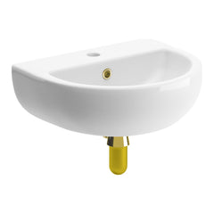 Siena 450x400mm 1TH Cloakroom Basin & Black Bottle Trap