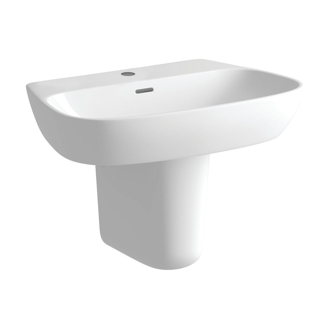 Origin 600x400mm Semi Pedestal 1TH Basin