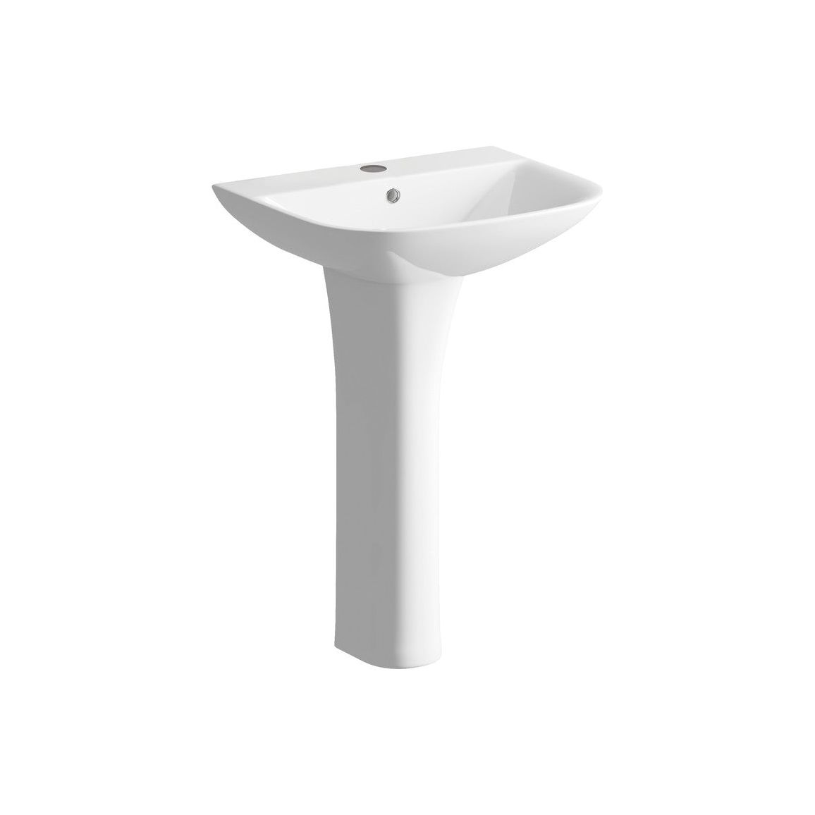 Series 6 560x450mm 1TH Basin & Full Pedestal (Boxed)