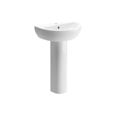 Siena 550x400mm 1TH Basin & Full Pedestal