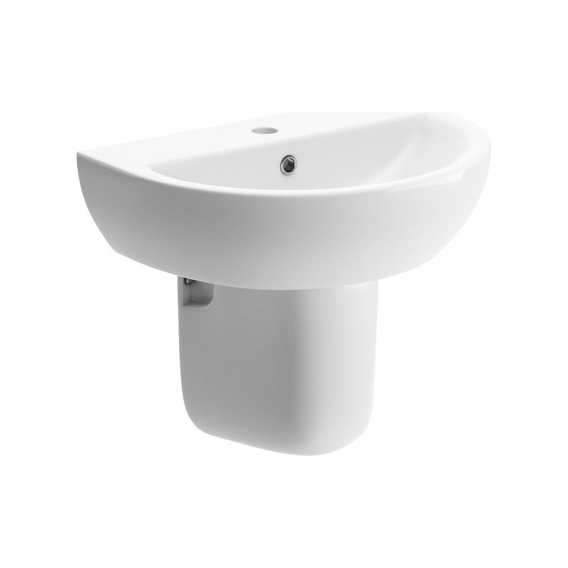 Siena 550x400mm 1TH Basin & Semi Pedestal