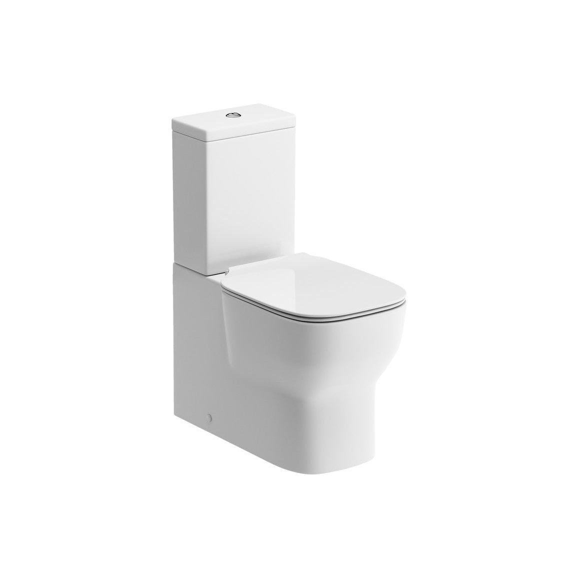 Selena Slim Square Soft Close Toilet Seat - White