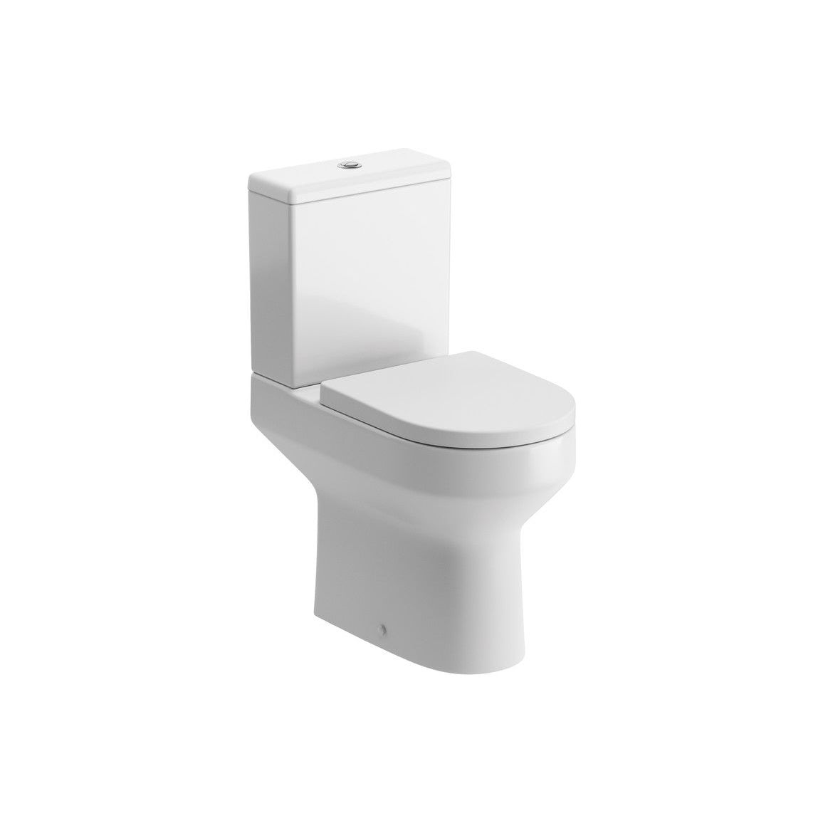 Resort Rimless Close Coupled Open Back Comfort Height WC & Soft Close Seat