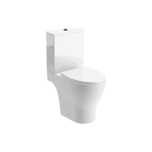 Maya Rimless Short Projection Close Coupled Open Back WC & Soft Close Seat