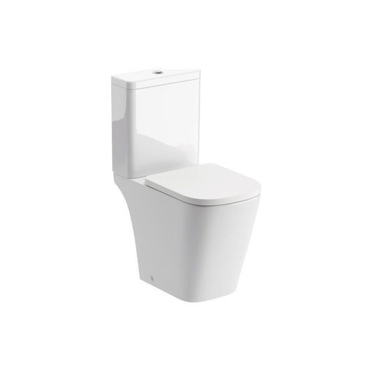 Florence Rimless Close Coupled Open Back Short Projection WC & Soft Close Seat