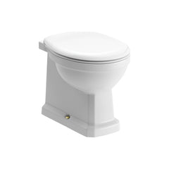 Langston Back To Wall WC w/Brushed Brass Finish & Soft Close Seat