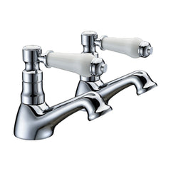 Hydra Bath Pillar Taps - Chrome