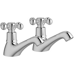 Henley Basin Pillar Taps - Chrome