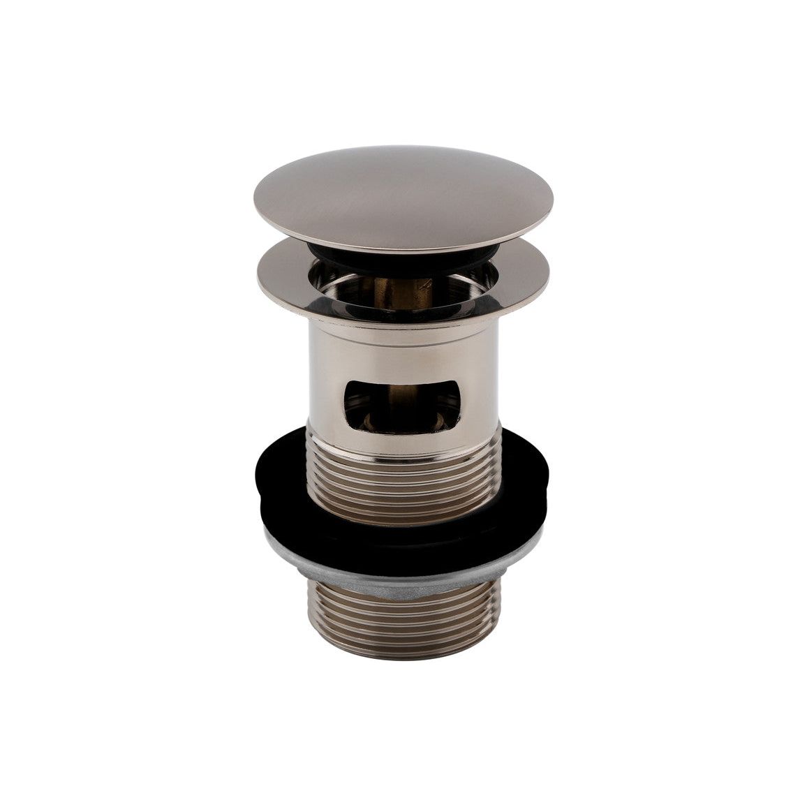 Vema Slotted Push Button Waste - Stainless Steel