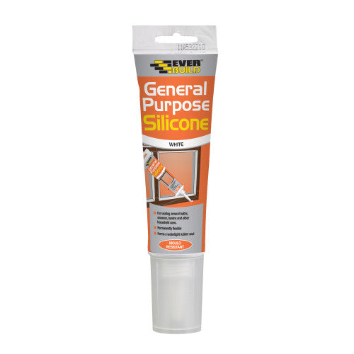 Everbuild General Purpose Silicone Easi-Squeeze White - 80ml