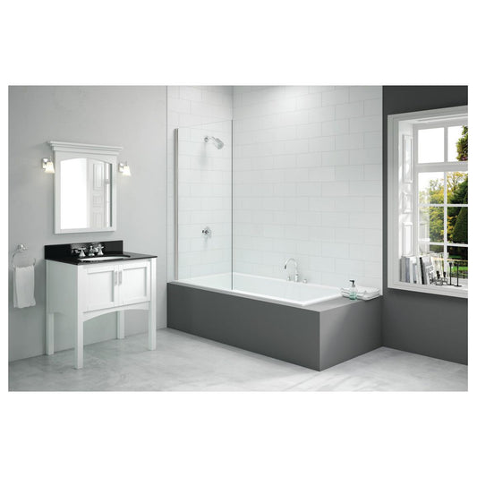 Merlyn 800x1500mm Single Fixed Square Bath Screen