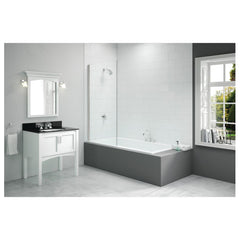 Merlyn 800x1500mm Single Fixed Square Bath Screen