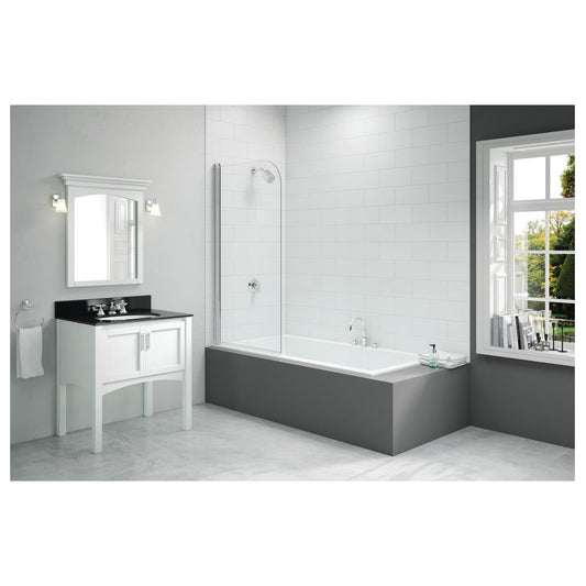 Merlyn 800x1500mm Single Curved Bath Screen