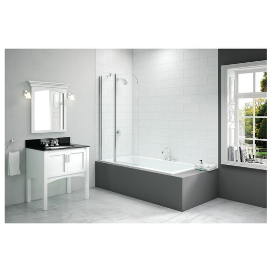 Merlyn 900x1500mm 2-Panel Curved Folding Bath Screen