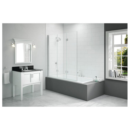 Merlyn 1400x1500mm 3-Panel Folding Hinged Bath Screen