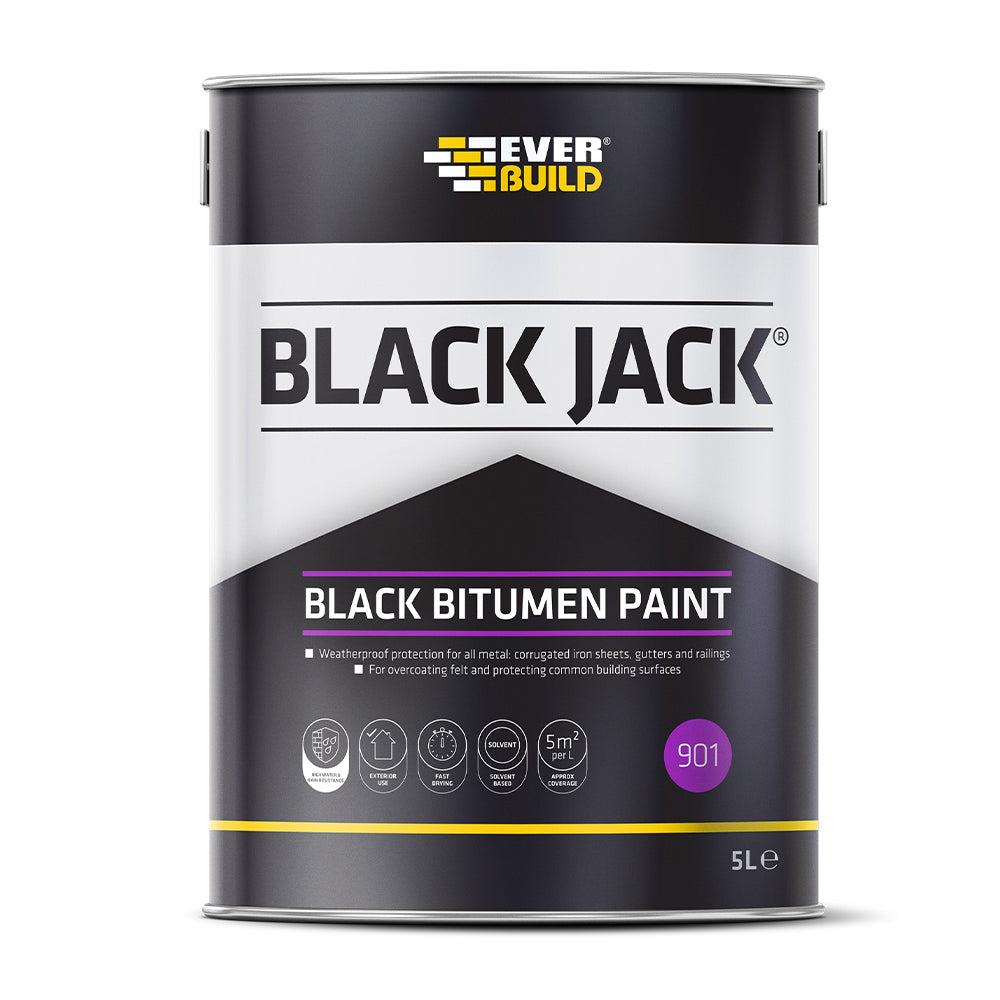 Everbuild 901 Black Bitumen Paint 5L